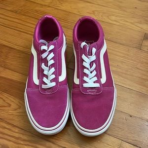 Pink platform vans
